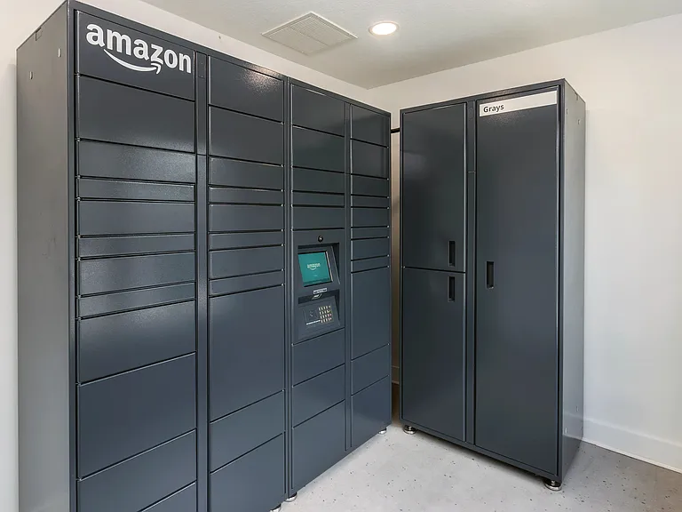 Enjoy the convenience of 24/7 package pickup with our Amazon Package Locker!