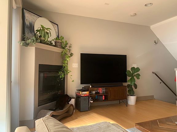 living room with a/c
