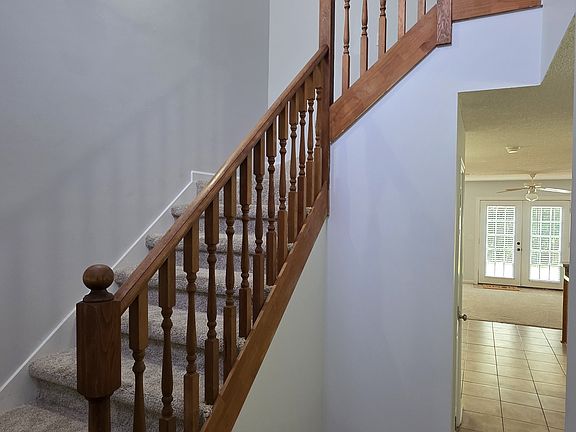 Staircase with hidden storage.