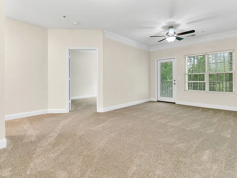 Living room and entry to 2nd bedroom