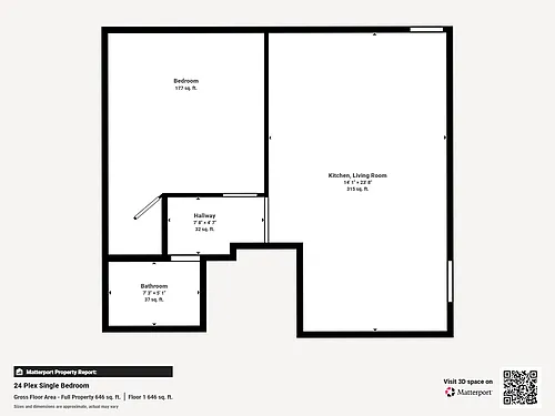 Floor plan One Bedroom