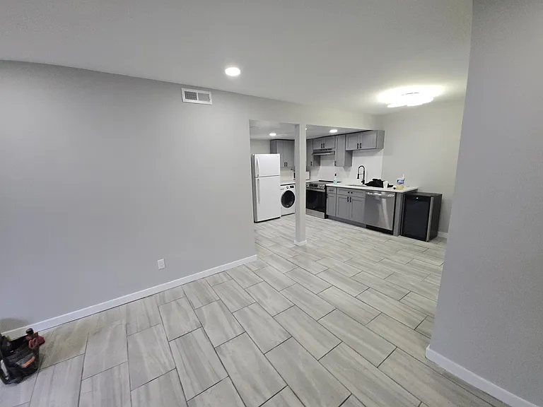 Looking at kitchen from living room