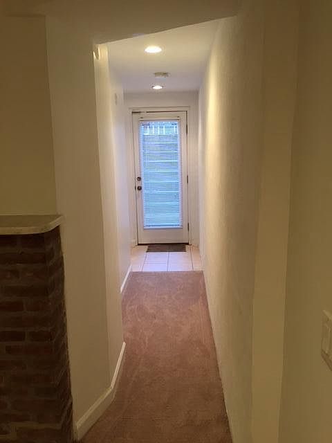 Entry hall. Bedroom 1 and bath is near the entrance of the unit.