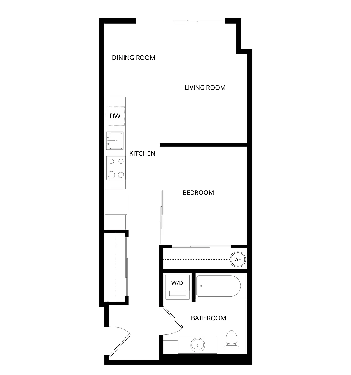 Floor plan Carkeek - 1x1 A1