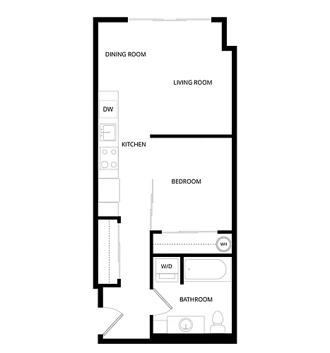 Floor plan Carkeek - 1x1 A1