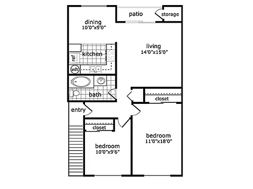 Floor plan Two Bedroom