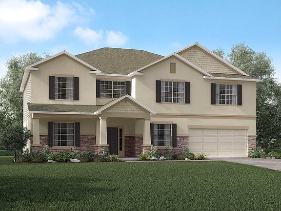 Elevation B Optional Stucco Front with Stone Accent and Porch