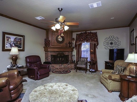 Fabulous corner fireplace