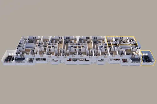 Floor plan Upper - Rear View - 2 Stall