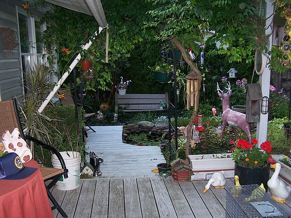 Looking off deck to lower deck