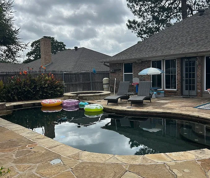 Backyard and pool