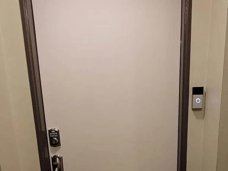Front Door w/ RING & Combo Lock