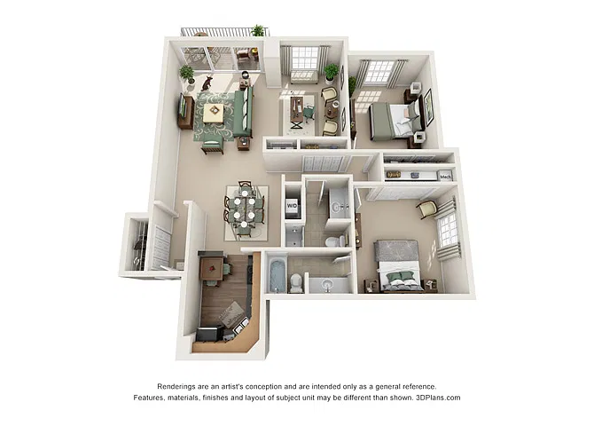 Floor plan Versailles w Den - Associates