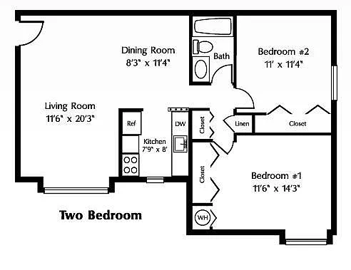 Floor plan 2 Bedroom