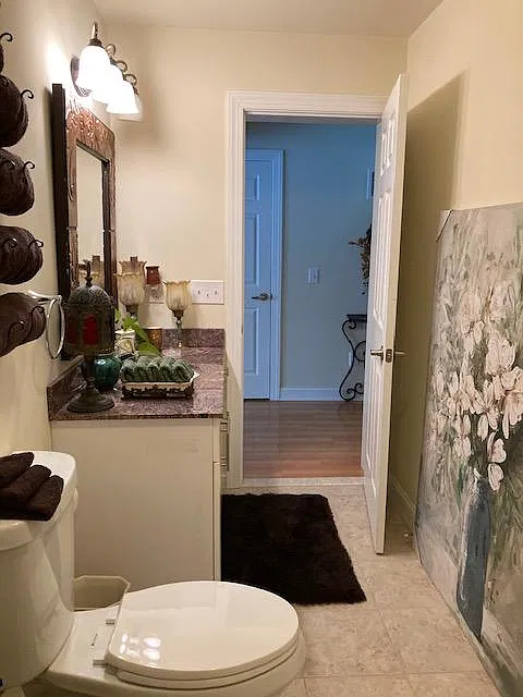 First floor powder room