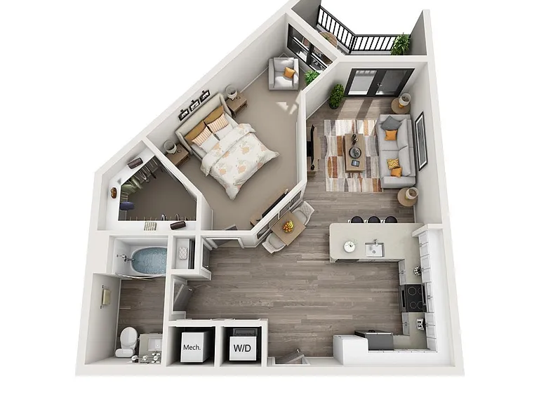 One Riverwalk A2 Floor Plan One Riverwalk A2 Floor Plan