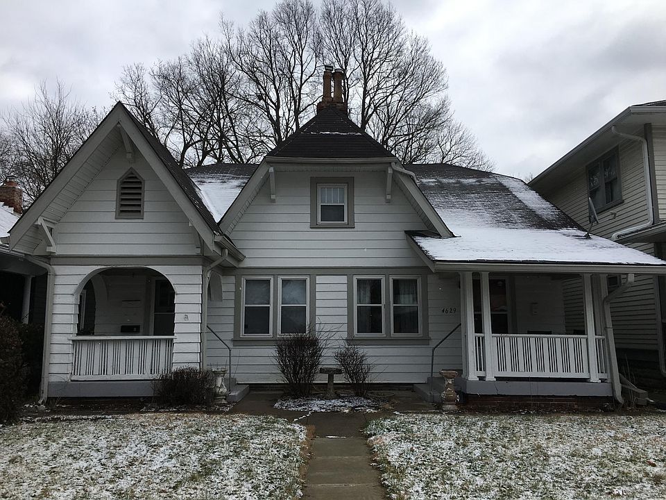 Front of the house. Entrance is on the side of the home. There is a staircase inside that takes you up. There is parking on the street, or in back approaching from the Alley.