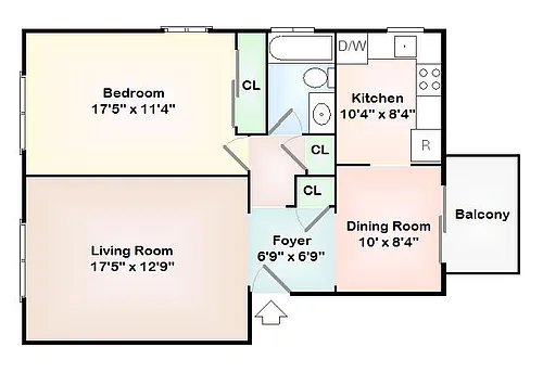 Floor plan 1 Bedroom