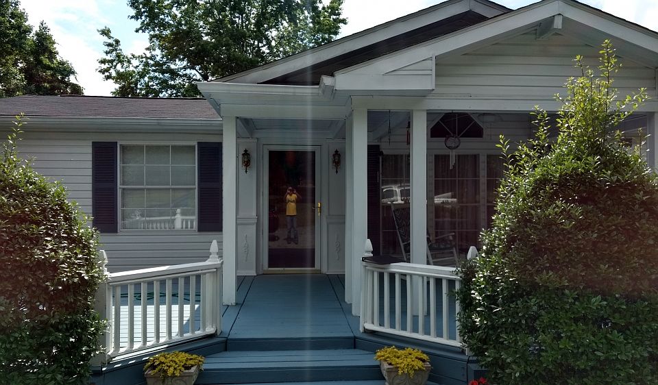 The entrance to the home