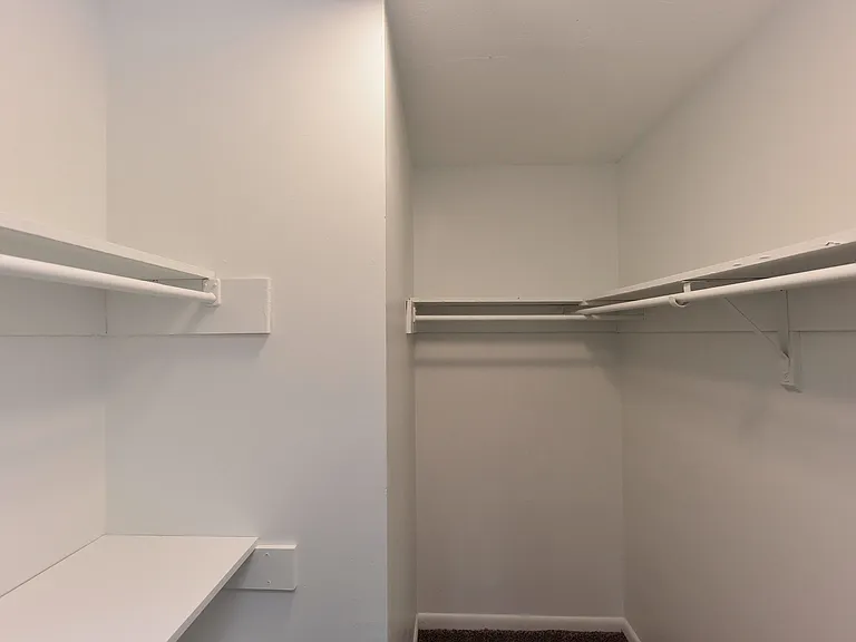 Generous closet space