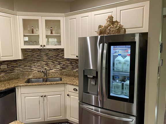 Newly installed see through refrigerator