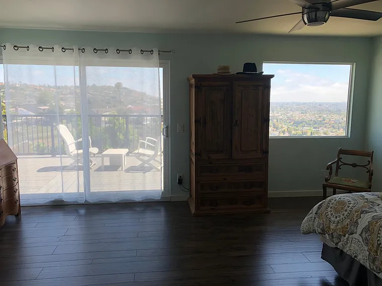 Master bedroom with deck!