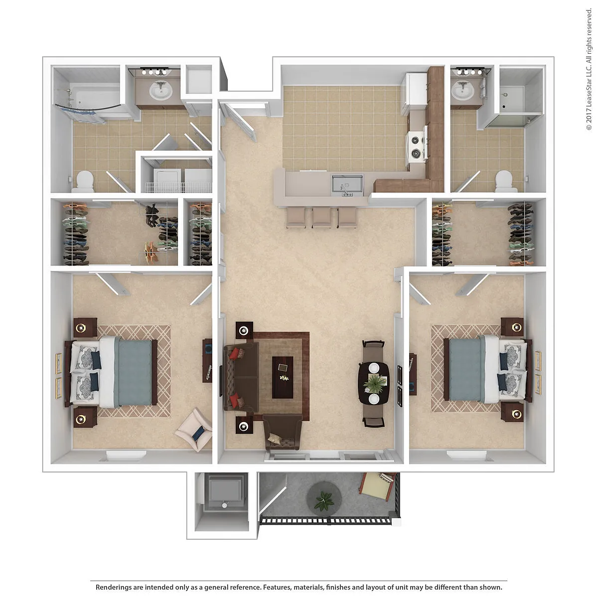 Floor plan 2 Bedroom Craftsman