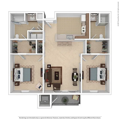Floor plan 2 Bedroom Craftsman