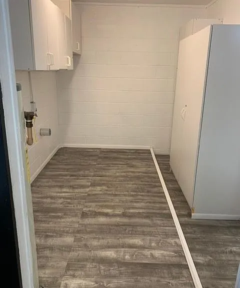 laundry facility hook up adjacent to bedroom #3 and kitchen