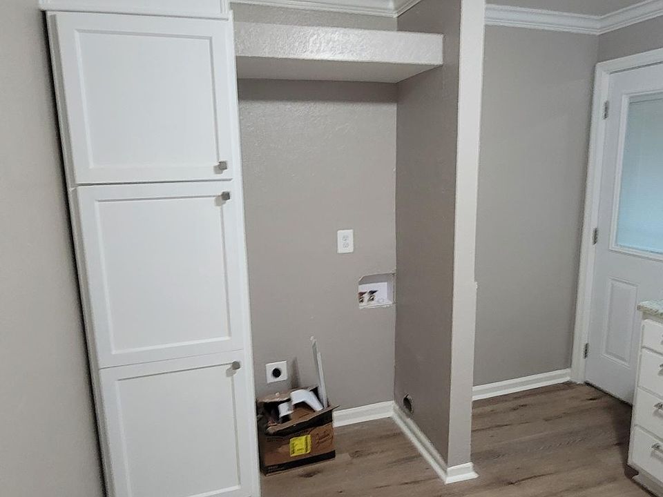 Stackable washer/dryer hookup in kitchen