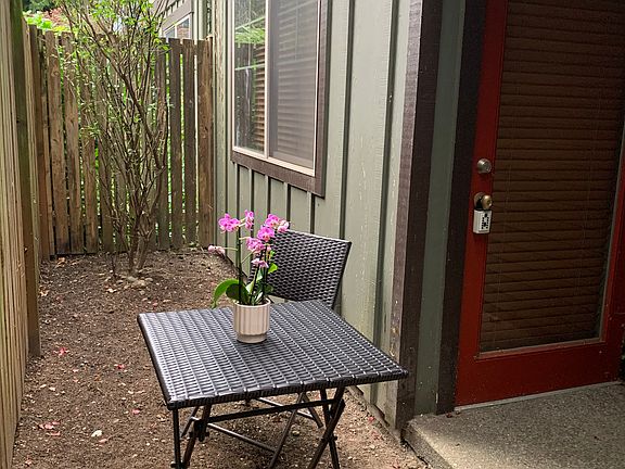 Private fenced backyard area for relaxing