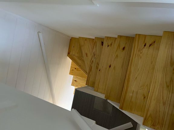 Walk down for Kitchen/Living area