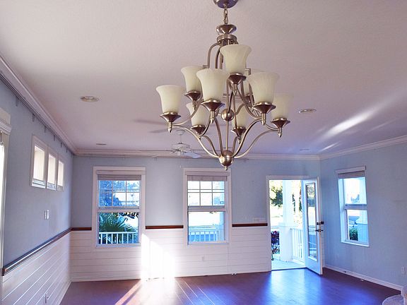 Chandelier, Oak Plank floors