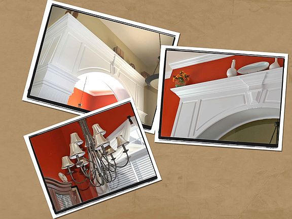 Crown Molding, 7 1/4" Baseboards, Plant Shelves, Canister Lighting, Accents