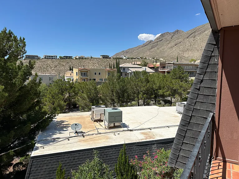 View from balcony towards the Franklin Mountains