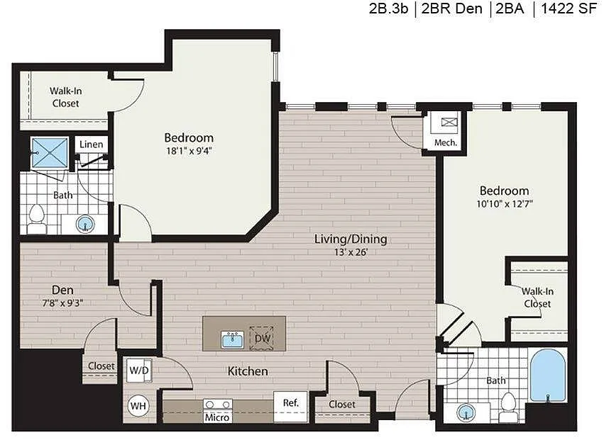 Floor plan 2B.3b