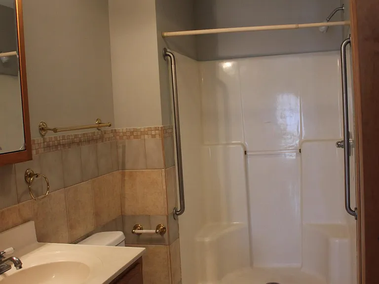 Master suite with full bath and and large closet