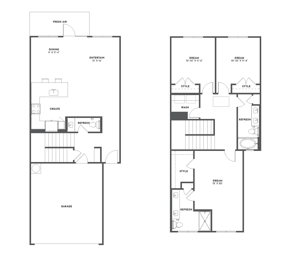 Floor plan TH1B