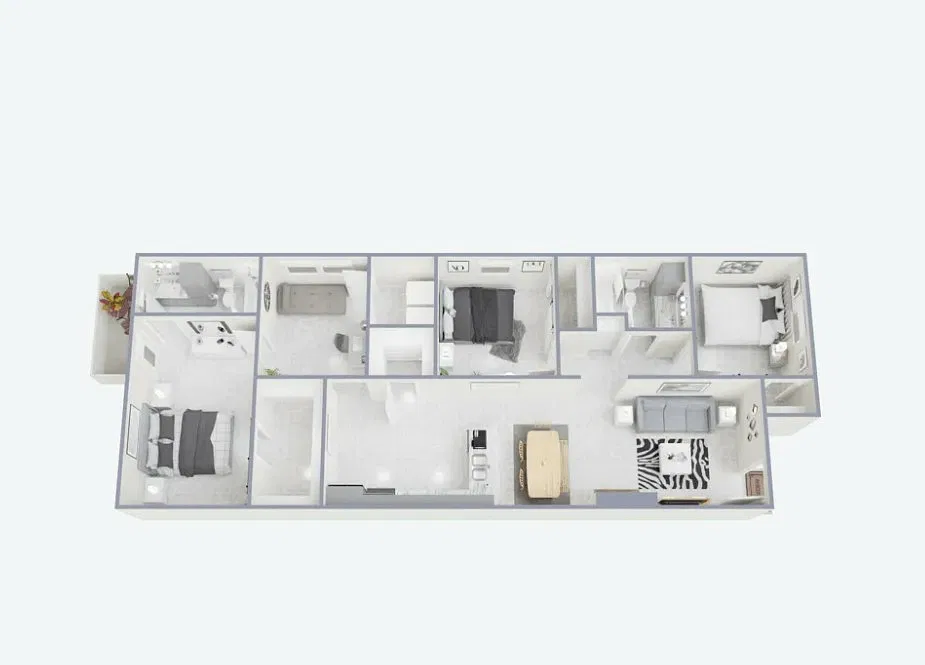 Floor plan 3 Bedroom 2 Bathroom