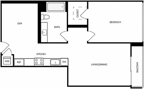 Floor plan A7 with Den