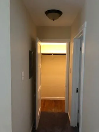 Hall looking to closet.