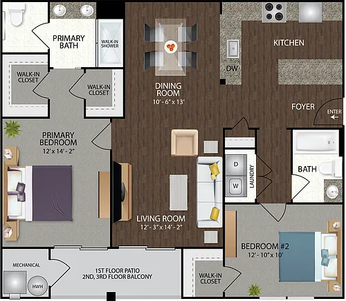 Floor plan Mustang II Interior Unit