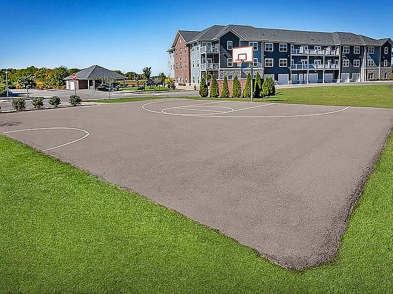Pick-up games are just steps away with a full outdoor basketball court right in the neighborhood.