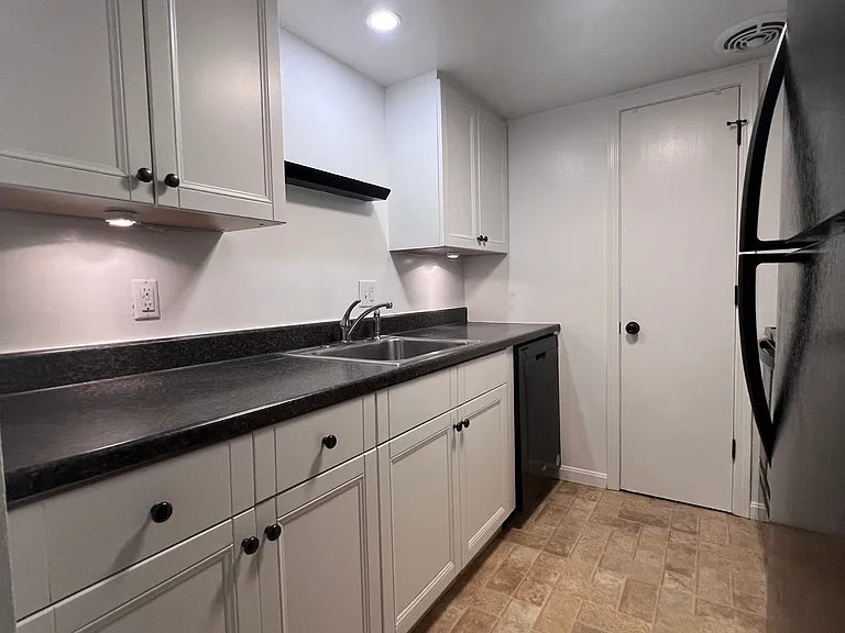 kitchen and door to utility closet