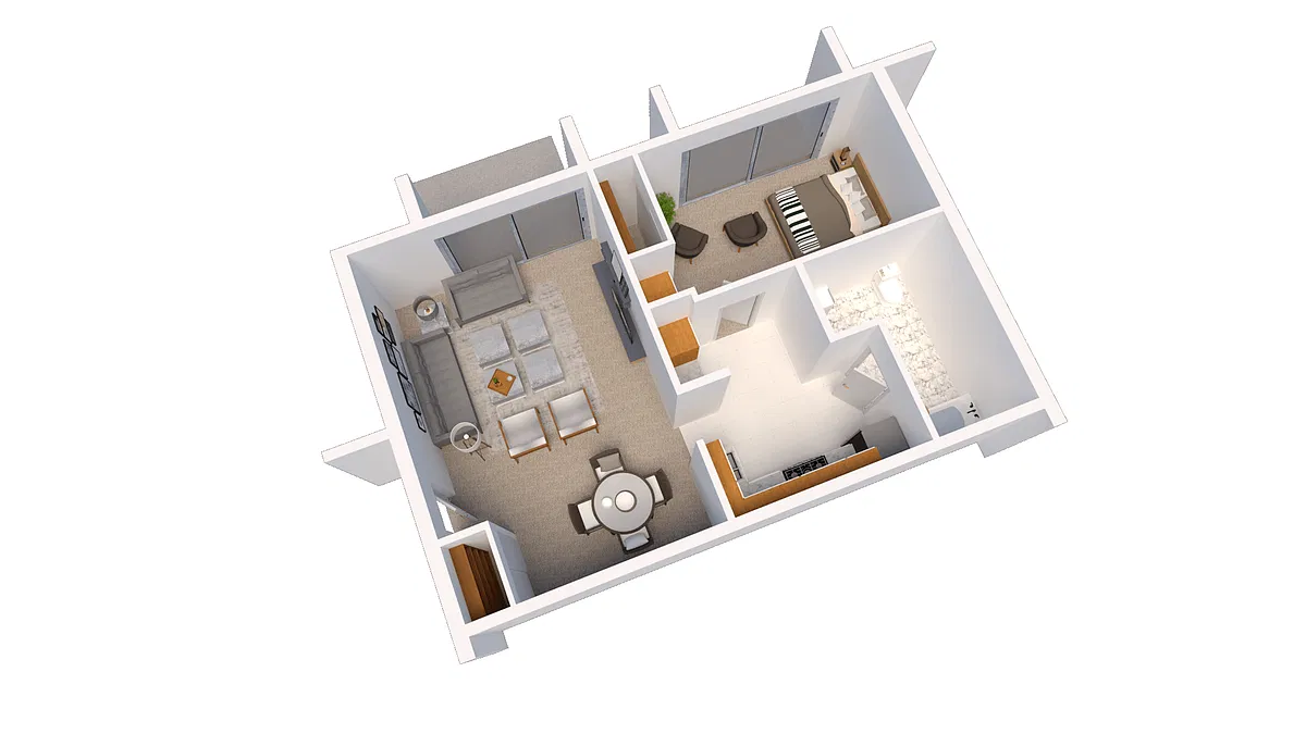 Floor plan One-Bedroom Apartment