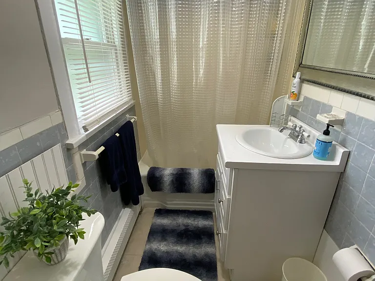 freshened up older bathroom..