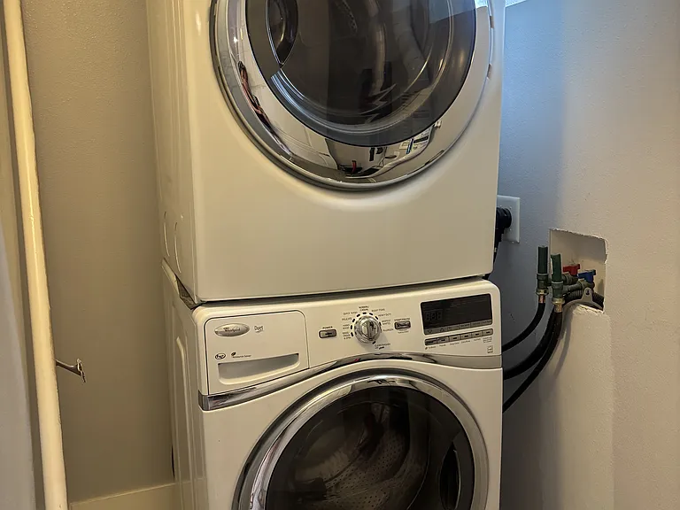 Full sized washer / dryer in laundry room
