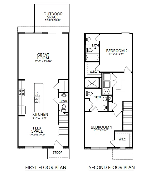 Floor plan Two Bedroom