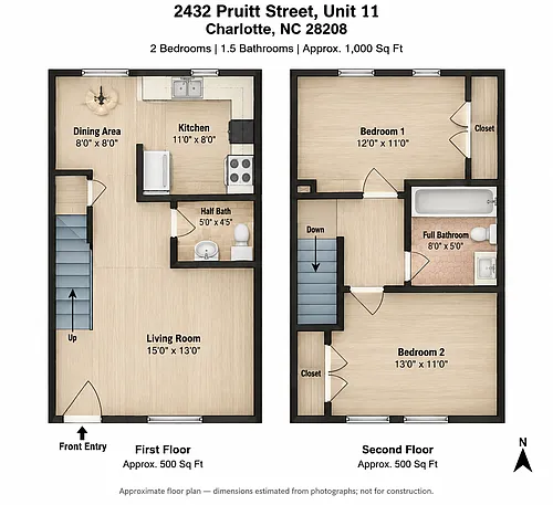 Floor plan 2432 Pruitt Street