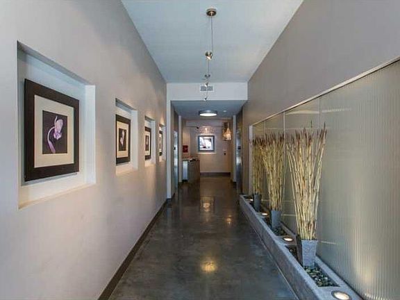 lobby with elevators and callbox/secured access